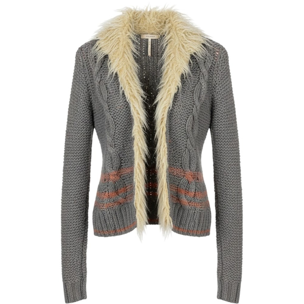 Free People Cardigan Womens Small Penny Lane Wool Blend Boho Chunky Knit Indie